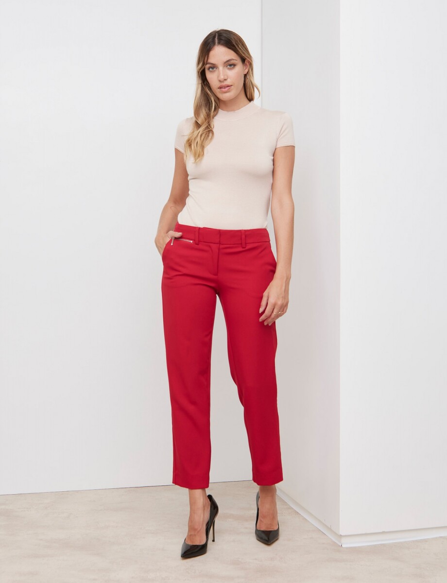 Pantalon Zip - Rojo 