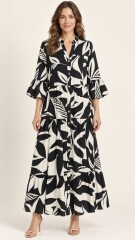 VESTIDO CAMISERO MERY Negro