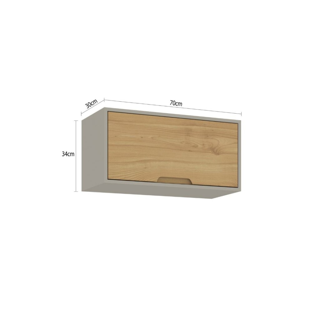COMBO COCINA - BAJO MESADA 2 PUERTAS + AÉREO GRIS