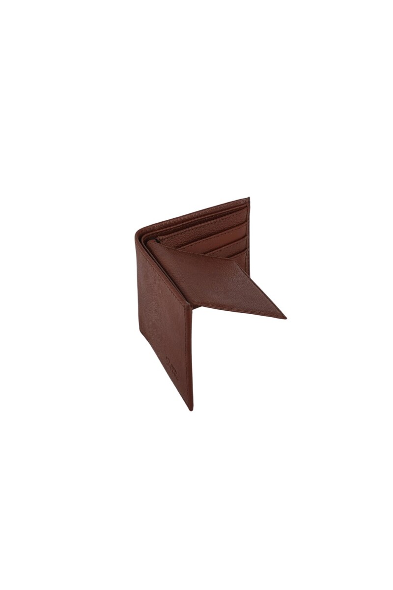 Billetera con visor y cierre Marron