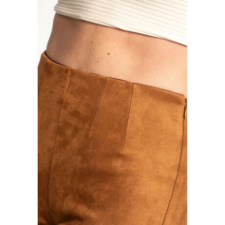 Pantalon Gamuza Cuero Vegano Camel