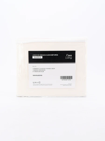 JUEGO DE SABANAS QUEEN BEIGE