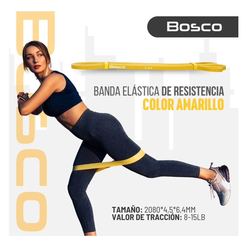 Set 6 Bandas Elasticas Resistencia Bosco Latex Bolsa 1.50cm Multicolor