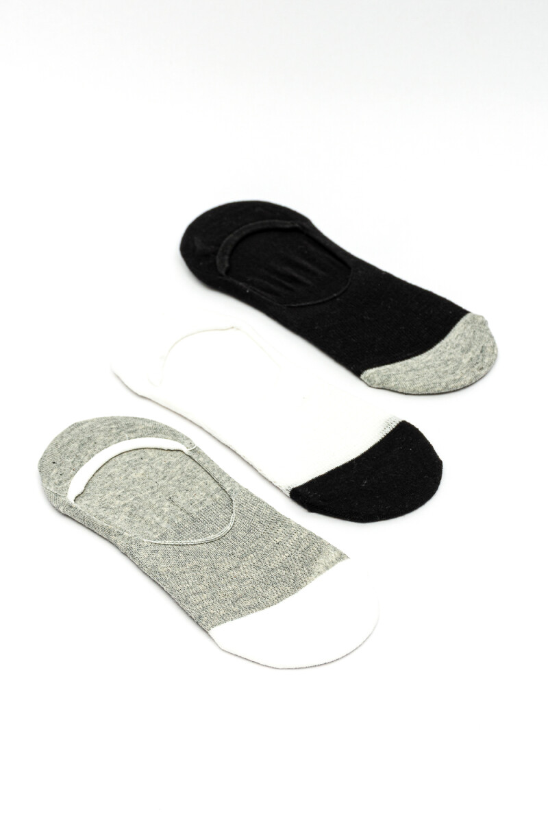 Medias Invisible Moon, Pack X 3 - Color Unico 