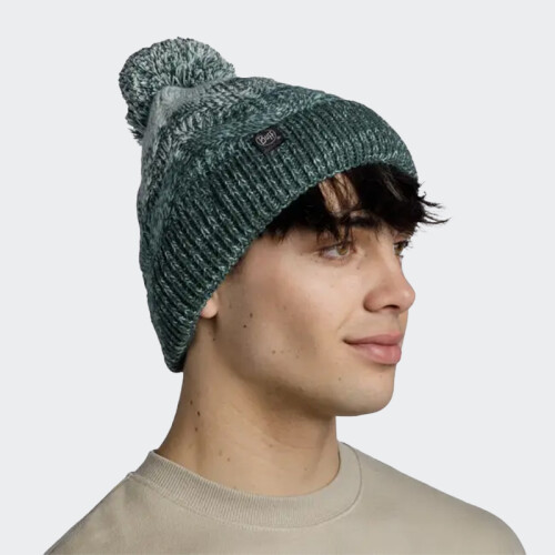 Gorro de Lana Buff Knitted & Fleece Verde