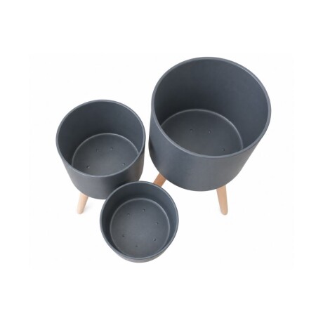 Set de macetas Concret Gris
