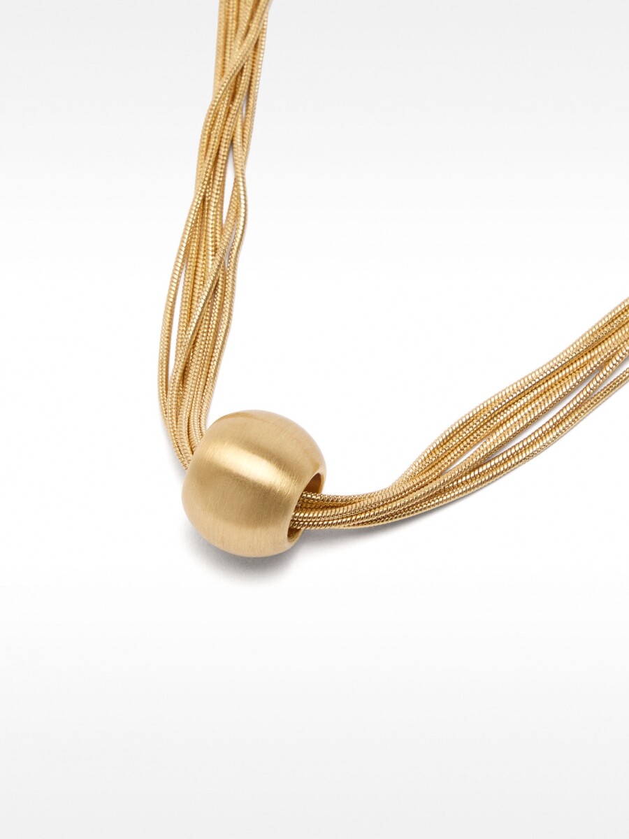 Collar Corto Plateado dorado