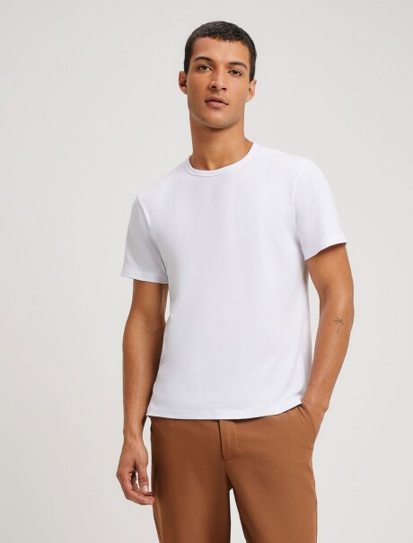 CAMISETA MANGA CORTA SLIM BLANCO