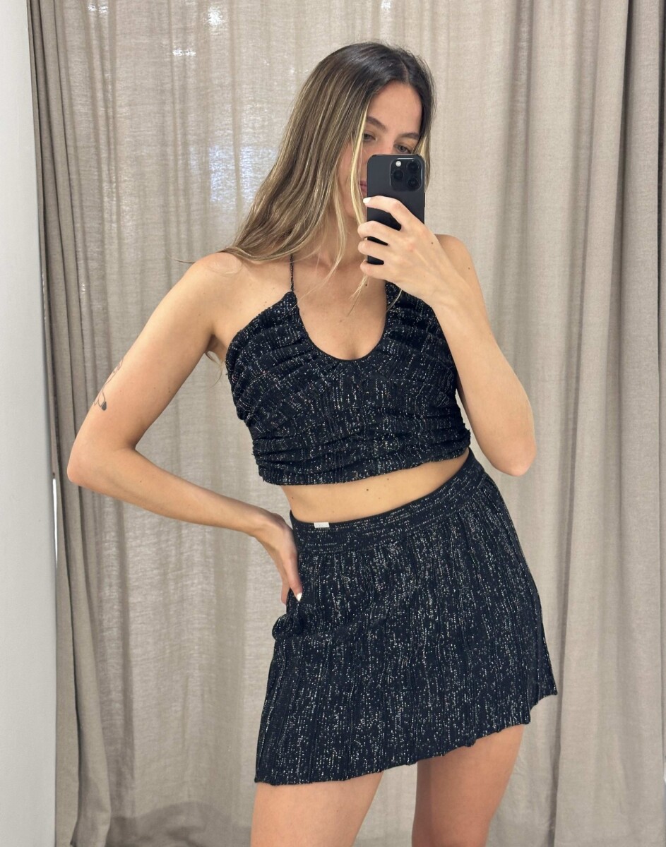 Mini Campana - Negro/Plateado 