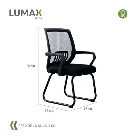 Silla oficina Thames ergonómica fija Negro