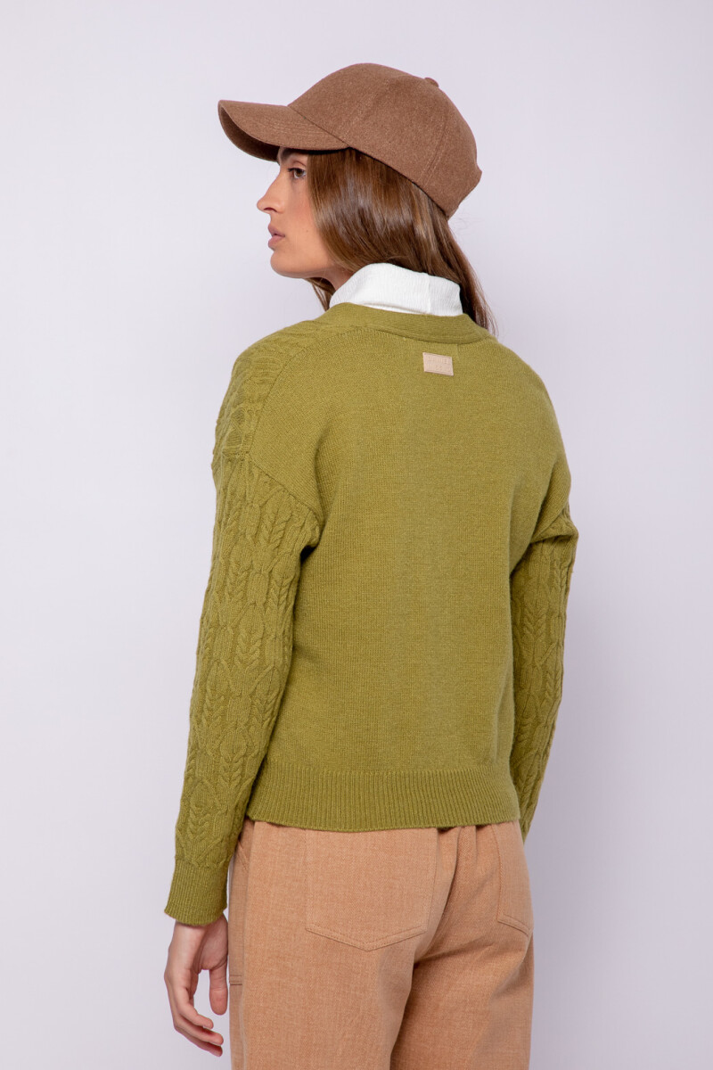 CARDIGAN BRIO Verde Musgo