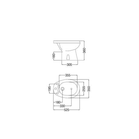 Bidet 3 Agujeros Para Griferia Bimando Linea Catriel Color Duna 000