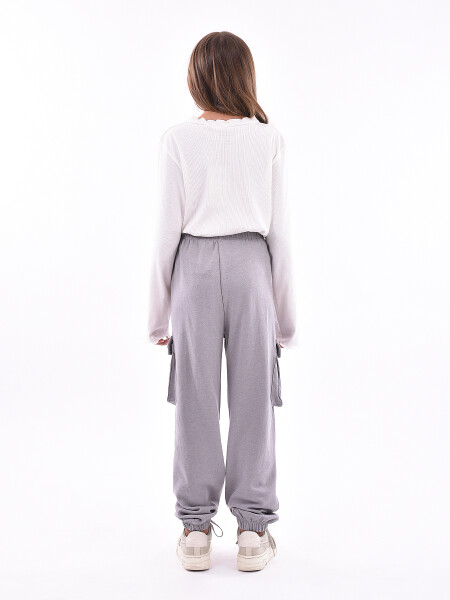 PANTALON CARGO BELISA GRIS OSCURO