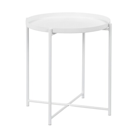 MESA RATONA REDONDA 45CM METALICA Mesa Ratona Redonda 45CM Metalica Blanco