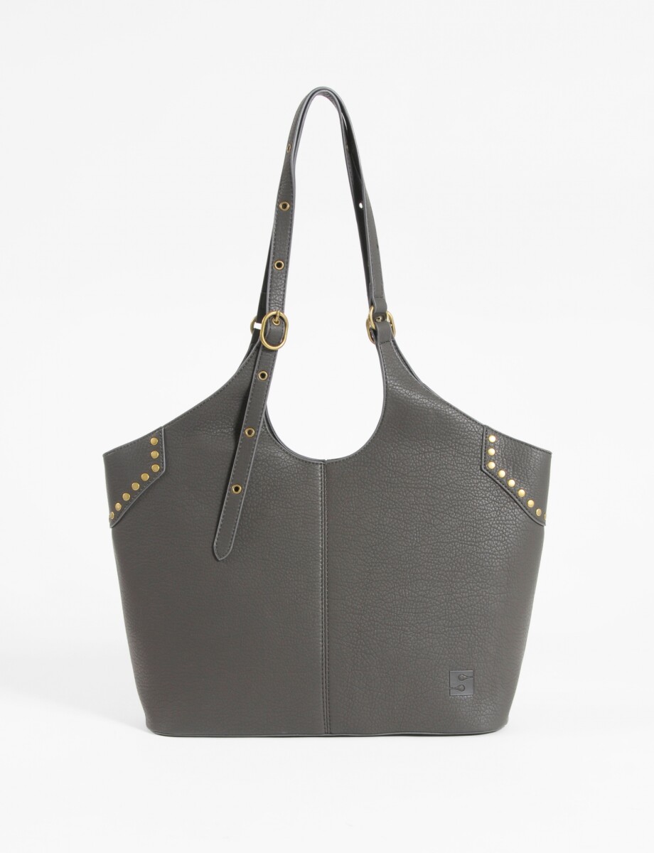 Shopper tachas antique - marrón 