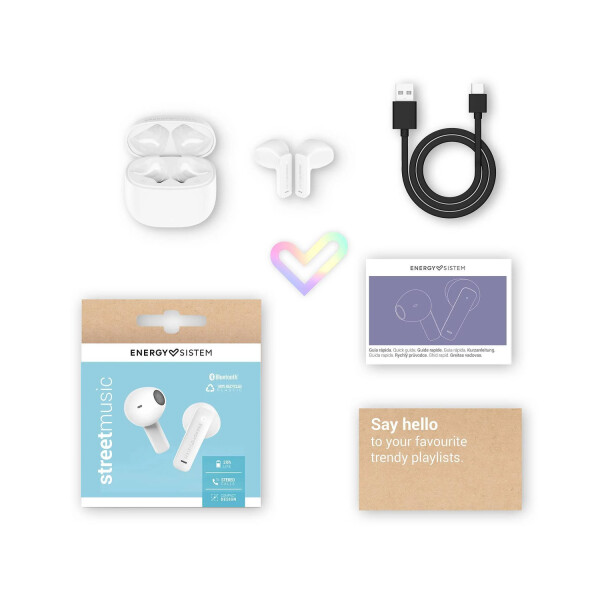 Auricular Energy Sistem Streetmusic Bluetooth Batería BLANCO