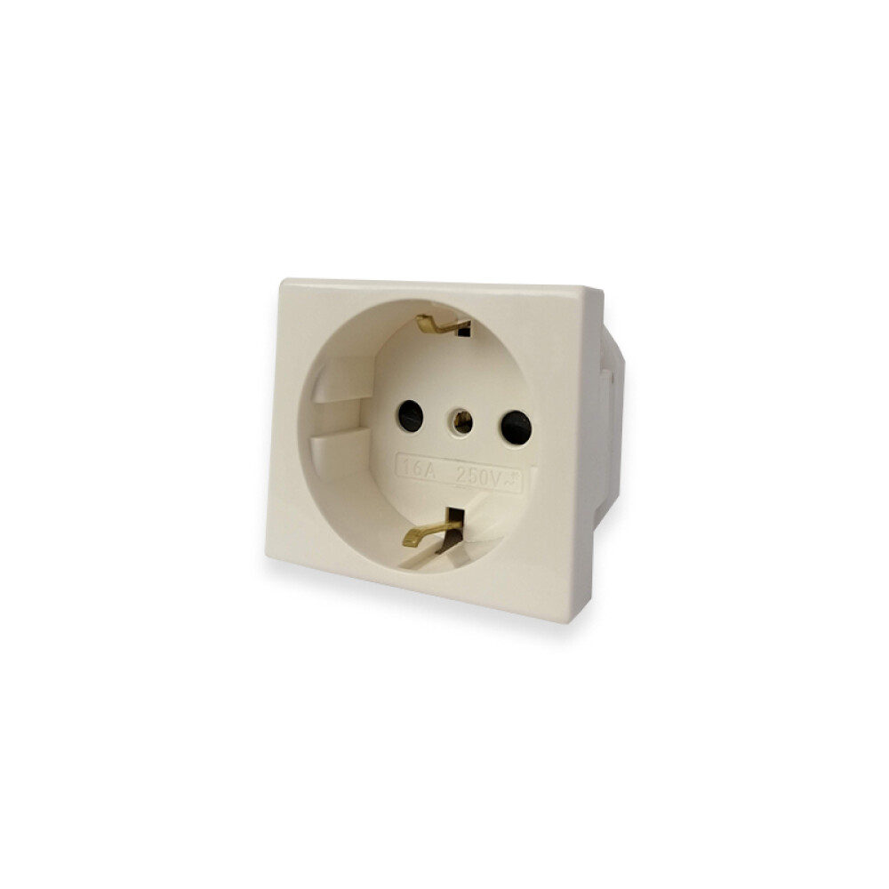 Módulo tomacorriente schuko 16A 250V bco. blanche ELE07622