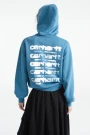 W' Hooded Ink Bleed Sweat Azul