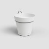 MACETA DE PARED CON PLATO CAPRI BLANCO