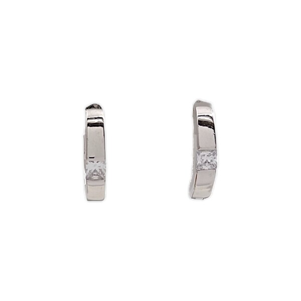Caravanas Aros-Plata 925-Piedra Zirconia-CA3077 conpiedra