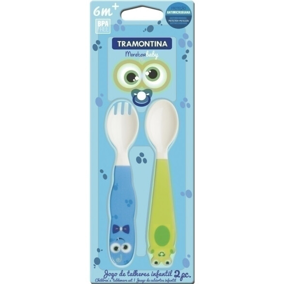 Juego de cubiertos para niño, modelo MONSTERKIDS, 2 piezas -TRAMONTINA TR5155