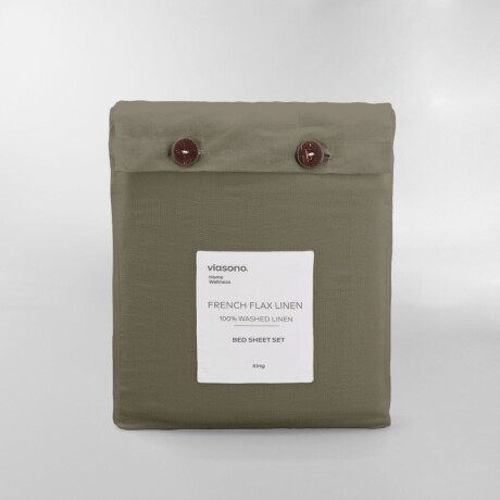 SÁBANA FRENCH FLAX LINEN OLIVA - KING