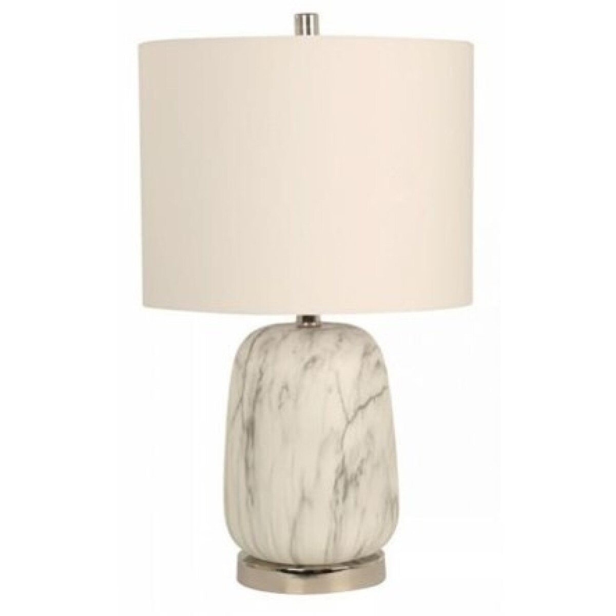 VELADOR DE MESA 1L E27 MARMOL BLANCO 