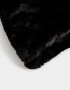 Cuellos Clasico Cuello Tejido Efecto Peluche - Negro