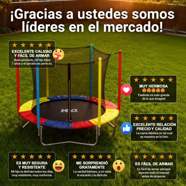 Cama Elastica 1.83 M Trampolin Saltarin Niños Adultos Grande Con Red Proteccion Imback Multicolor Cama Elastica 1.83 M Trampolin Saltarin Niños Adultos Grande Con Red Proteccion Imback Multicolor