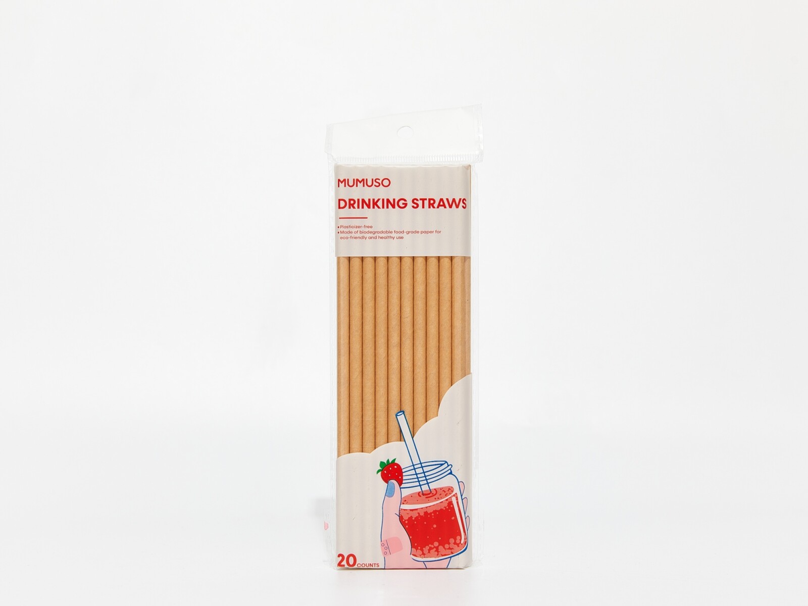 PAJITAS PARA BEBER (COLOR NATURAL/20 CUENTAS) 