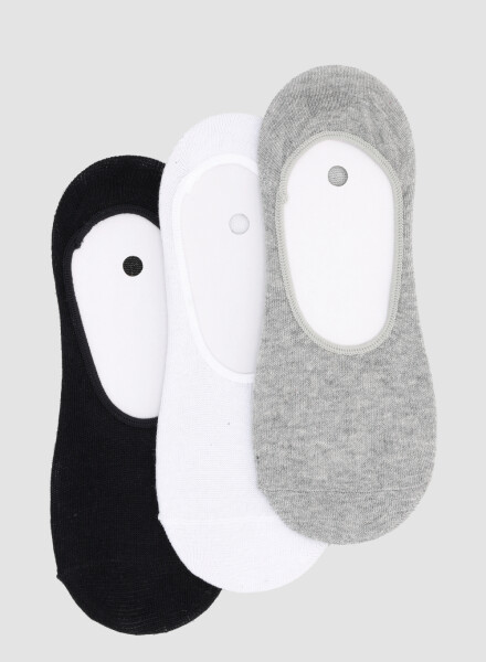 Pack x 3 medias invisible algodón en colores lisos Variante 41