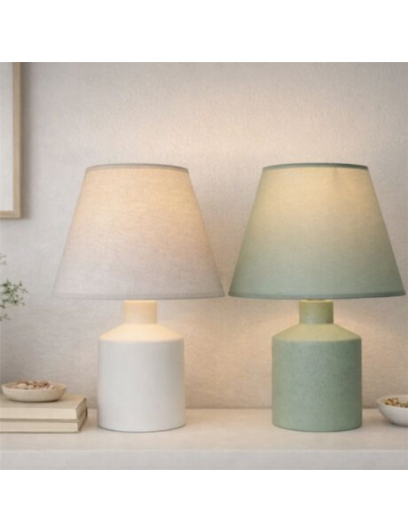 LAMPARA DE MESA CERAMICA D30x43CM LISO BLANCO LAMPARA DE MESA CERAMICA D30x43CM LISO BLANCO