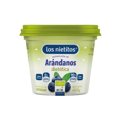 Mermelada De Arandanos Sin Azúcar Los Nietitos 400g Mer Arandano 0% Nietitos 400g
