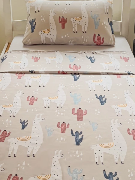 JUEGO DE SÁBANAS CACTUS BEIGE