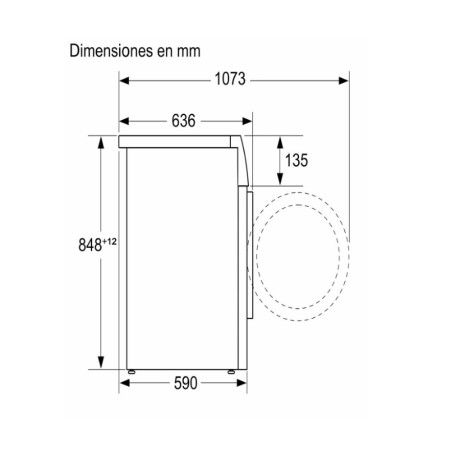 Lavarropas carga frontal 9 Kg Blanco Bosch WGG244F1ES Lavarropas carga frontal 9 Kg Blanco Bosch WGG244F1ES