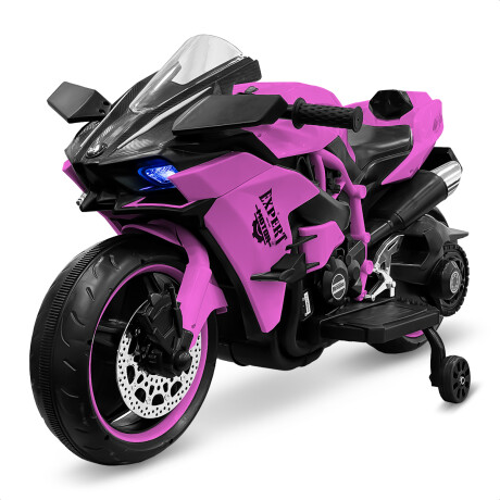 Moto A Batería Ninja Con Ruedas Luces Música Y USB Rosa