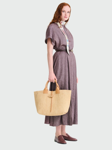LONGCHAMP - LE ROSEAU RAPHIA, BOLSO TOTE L Alta Automática
