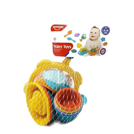 Set de Juguetes para Arena y Agua Incluye Palas Moldes Botes Multicolor