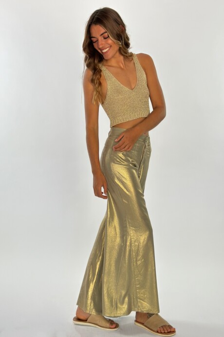 PANTALON JACINTO METALIZADO Dorado