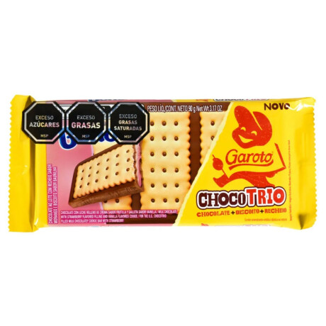 GALLETA CHOCO TRIO GAROTO 90G FRUTILLA GALLETA CHOCO TRIO GAROTO 90G FRUTILLA