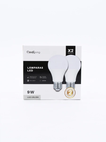 LAMPARITA LED SET X2 LUZ CÁLIDA BLANCO