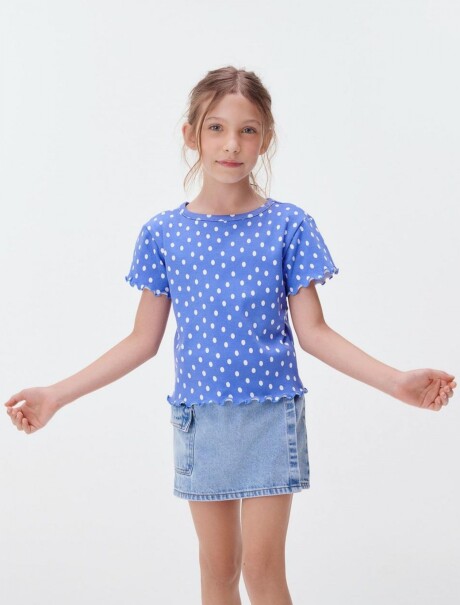 BLUSA INFANTIL ESTAMPADA AZUL