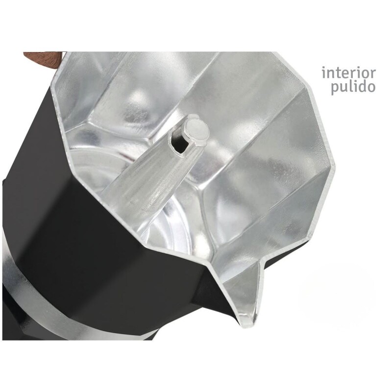 Cafetera italiana de aluminio Negra 9 tazas Cafetera italiana de aluminio Negra 9 tazas
