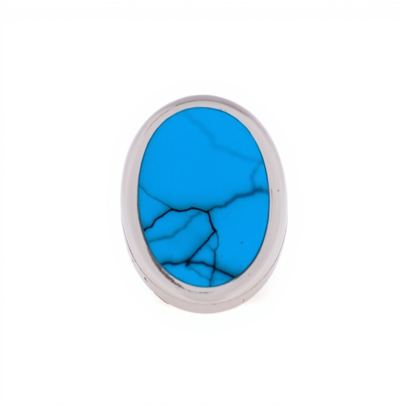 Anillo Oval-Plata 925 Ajustable-Piedra Turquesa-AN3258 conpiedra