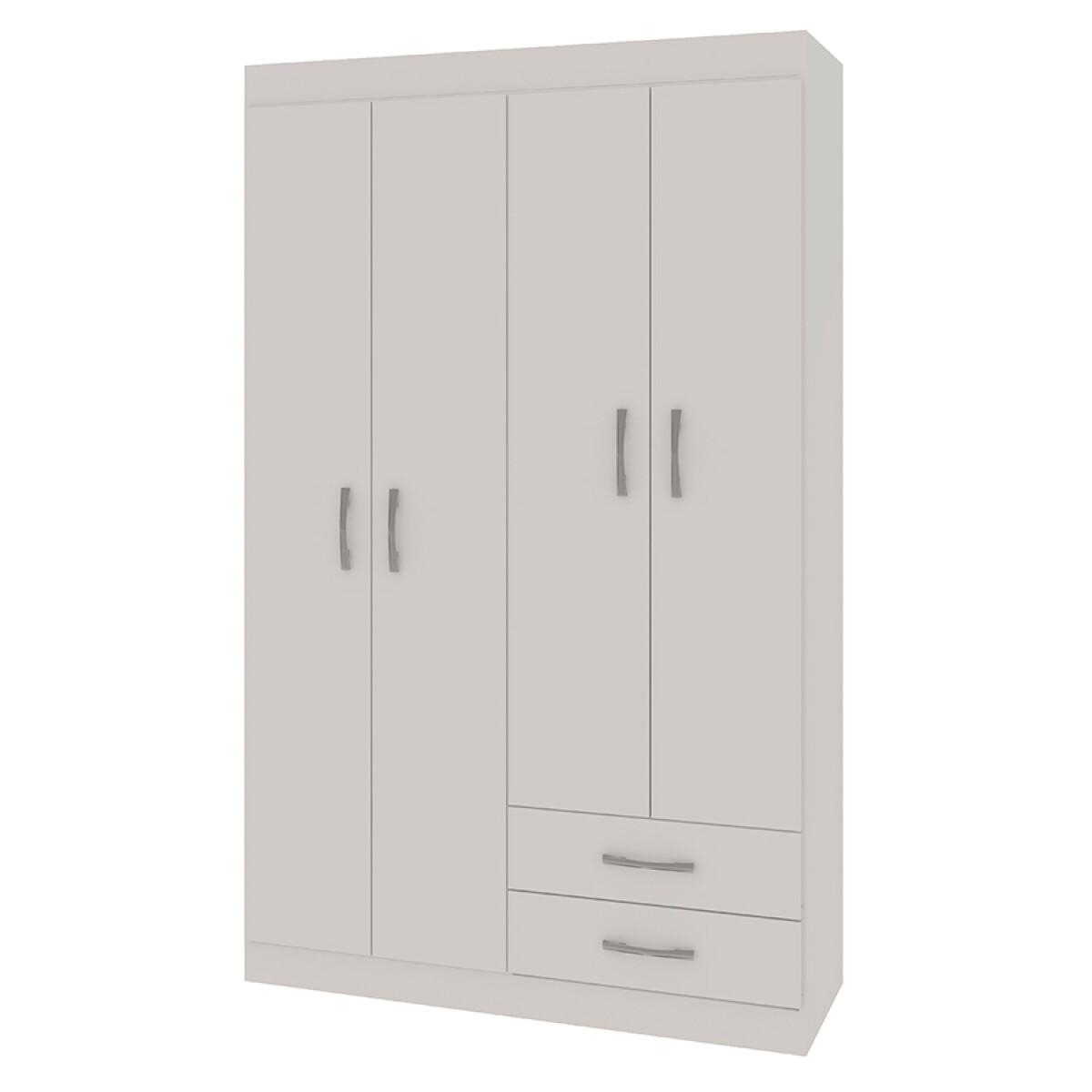 Ropero Blanco 4 Puertas 2 Cajones 183x105x40cm - BLANCO 