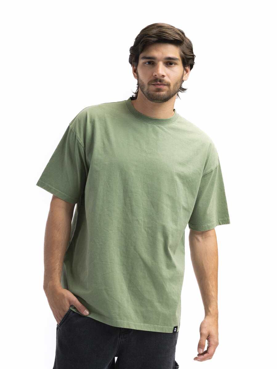 Remera Algodón Oversized Scandinavian - Verde 