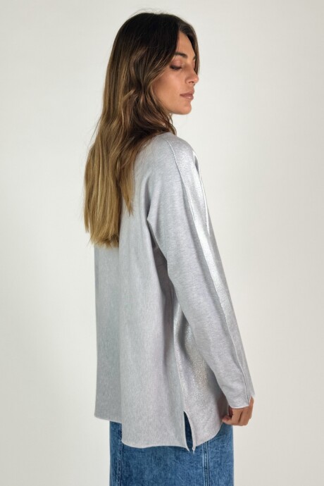 SWEATER LINA PLATEADO - GRIS CLARO