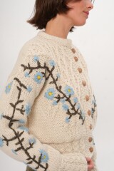 Cardigan Magnolia Celeste/Amarillo