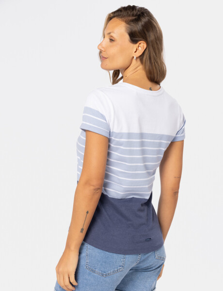 REMERA RAYADA Blanco