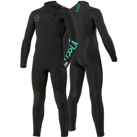 Traje Vissla 7 Seas 3.2 Boys Chest Zip Negro
